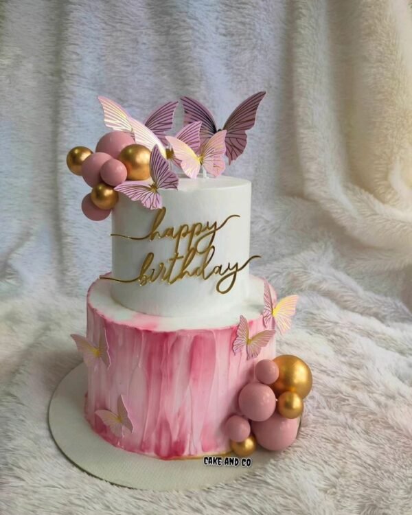 2-Tier Custom Cake - Lotus, Vanilla Ganache, & Chocolate Fudge Flavors | Rashiya Delights