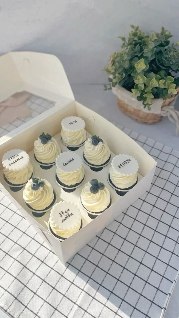 9 Custom Cupcakes - Vanilla Ganache & Chocolate Fudge | Rashiya Delights